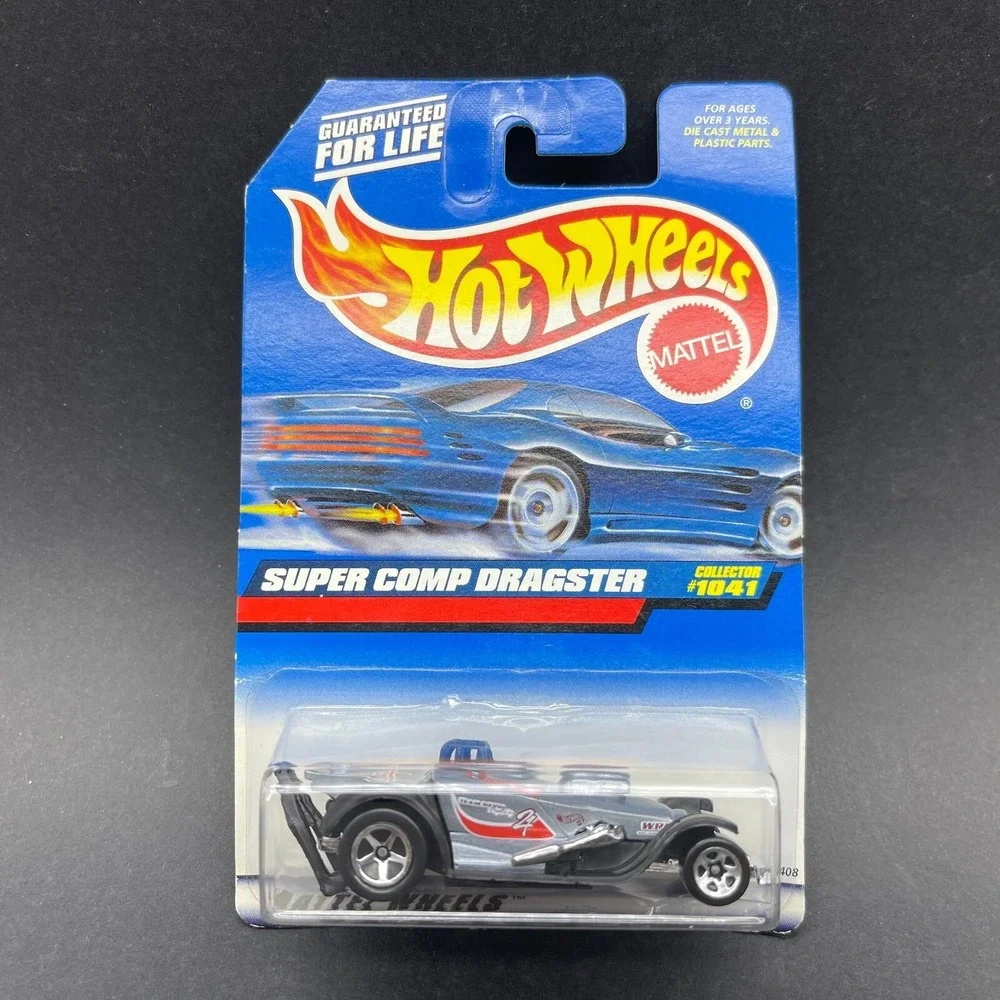 Hot‎ Wheels 1998 Super Comp Dragster Drag Silver Car Diecast 1/64 Scale #1041